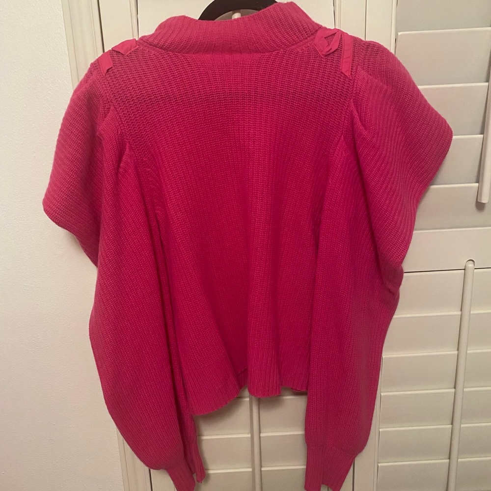 Love Shack Fancy Pink Bow Sweater